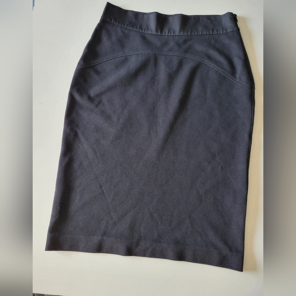 Diane Von Furstenberg Marta Black Pencil Skirt Size 10 - Picture 1 of 12